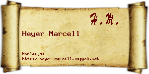 Heyer Marcell névjegykártya